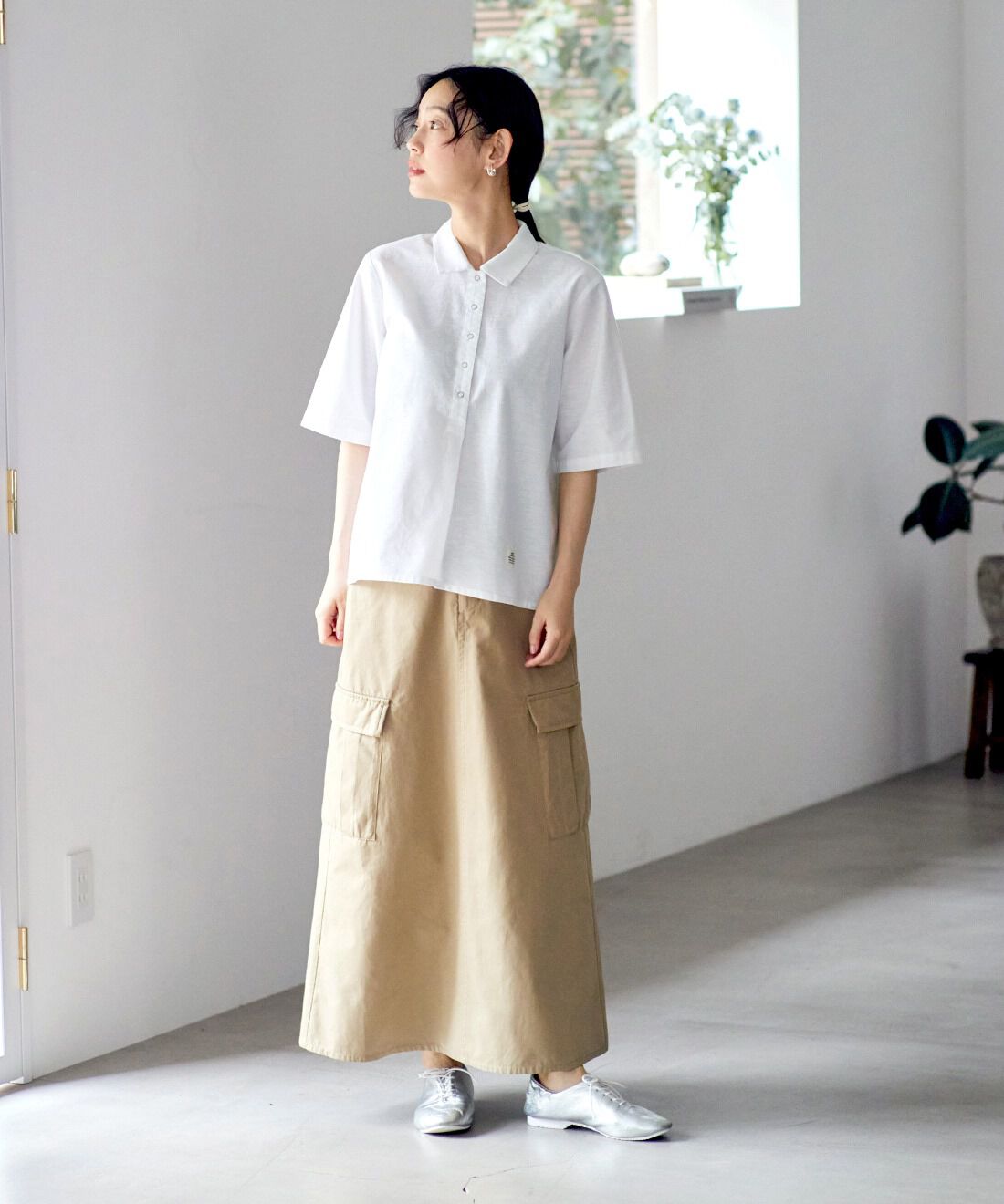 and myera|布はくのポロシャツのコーディネート