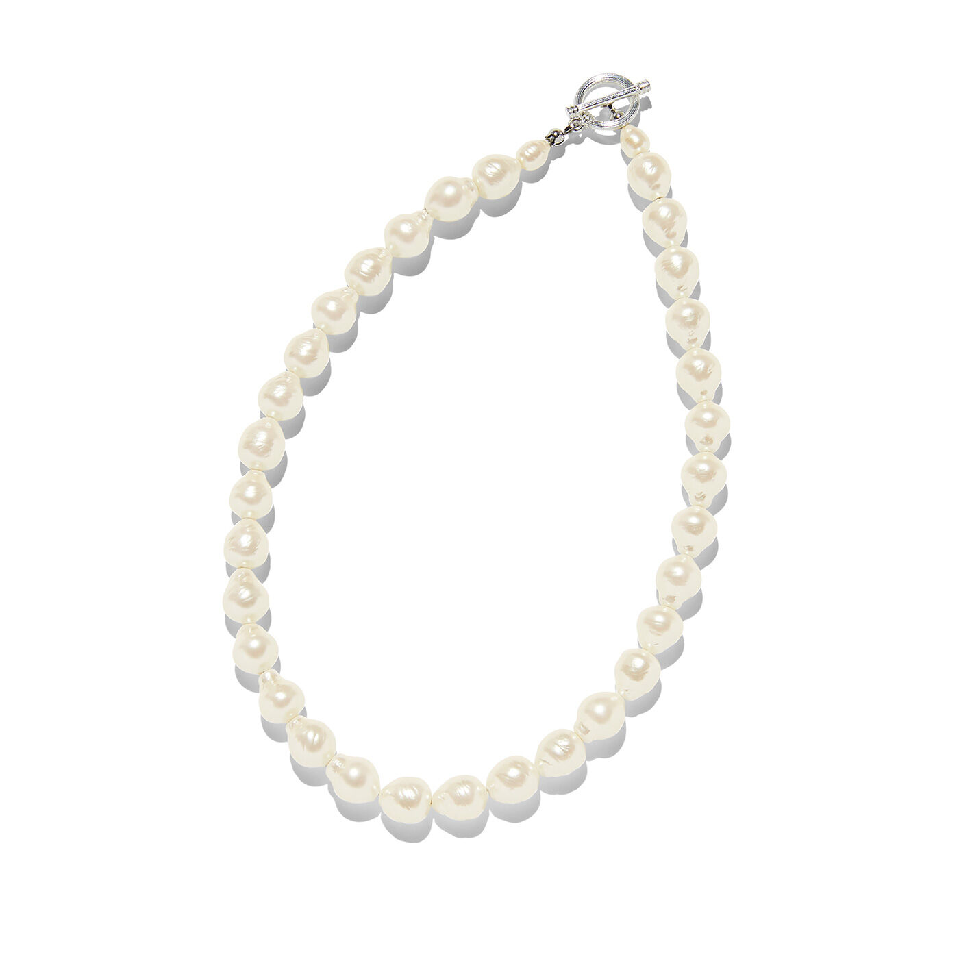 MEDE19F | バロック ガラスパールネックレス