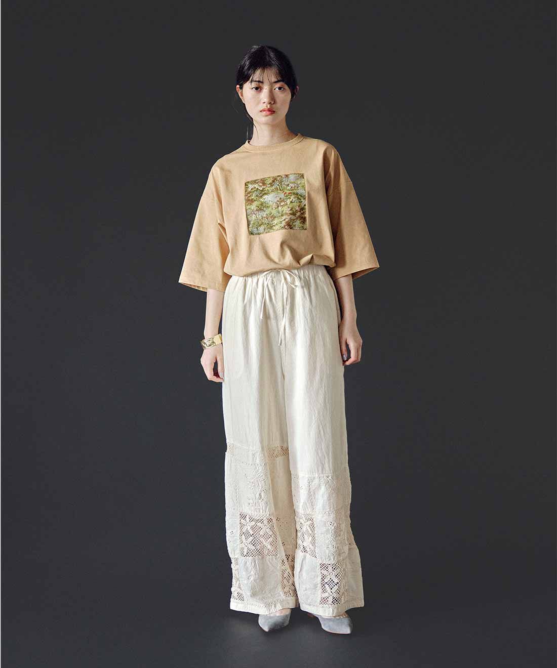 MEDE19F|ミュルーズモダン汗染み軽減加工のプリントTシャツのコーディネート