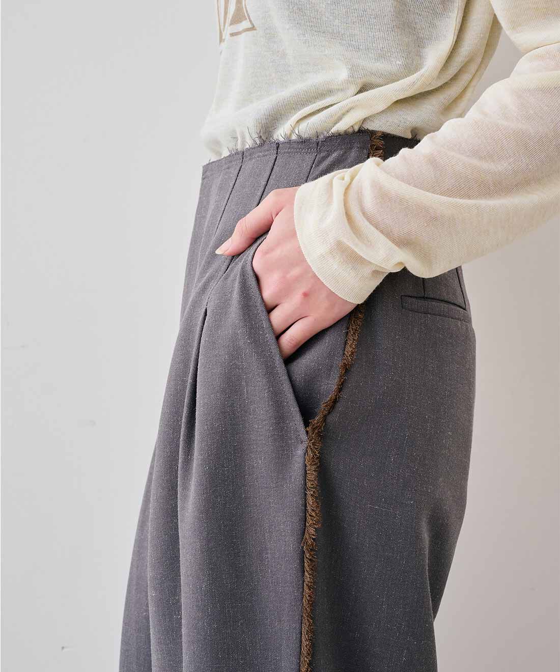 MEDE19F|MEDE19F　フリンジ遣いのカットオフパンツ