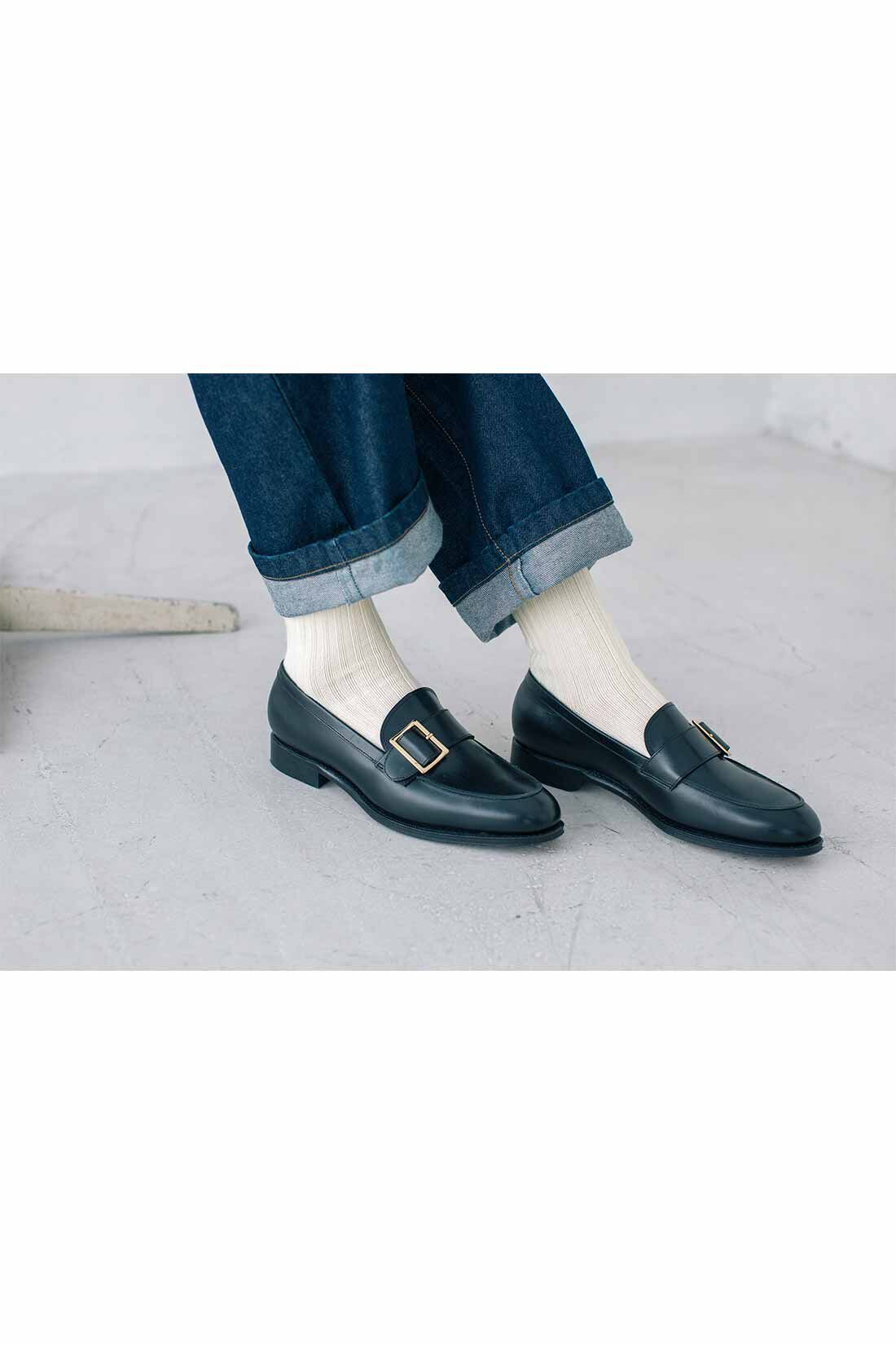 THREE FIFTY STANDARD|THREE FIFTY STANDARD　基本の白ソックスセット|リブソックス着用：オーガニックコットンを使用したリブソックスは、光沢のある糸を用いてきれいめな印象に導きます。