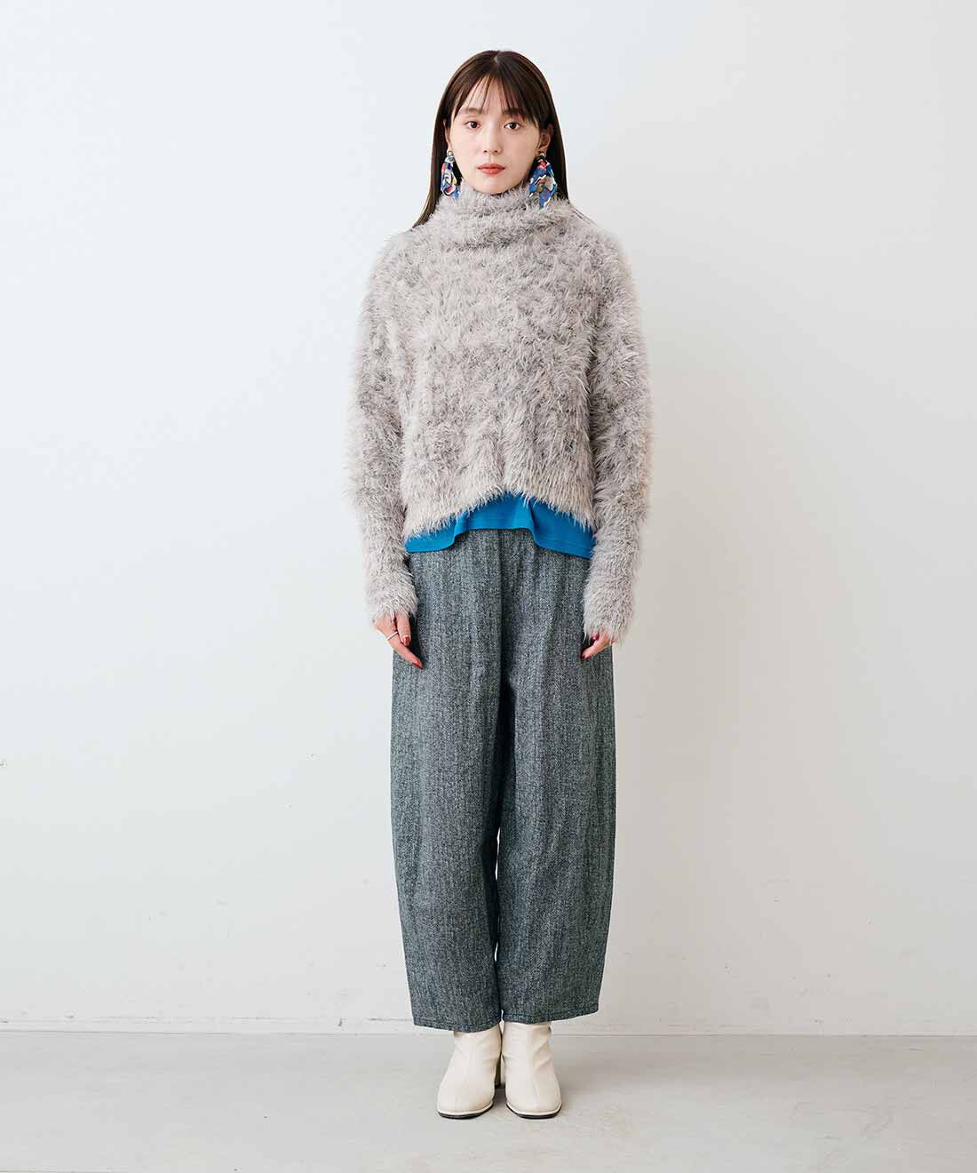 mensha!|〈ガーゼ〉カットソー タートルネックのコーディネート