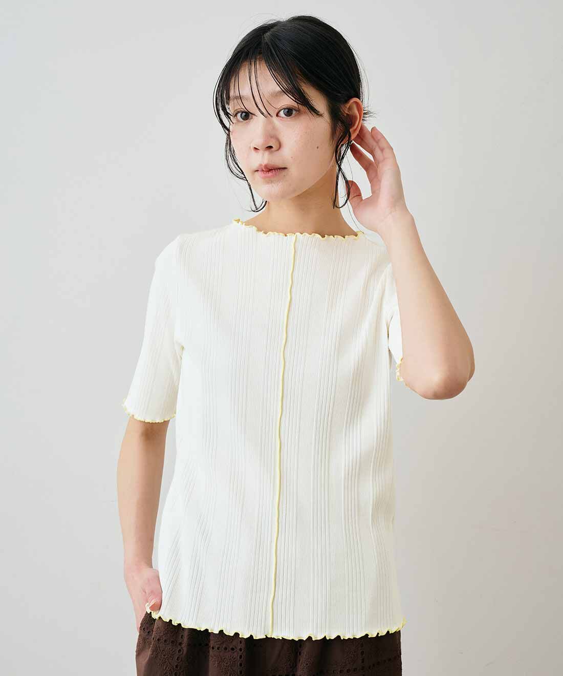 Live in  comfort|リブ イン コンフォート　Her smileプロジェクト 重ねても一枚でも素敵にきまる 抗菌防臭素材の配色メロウリブトップスの会