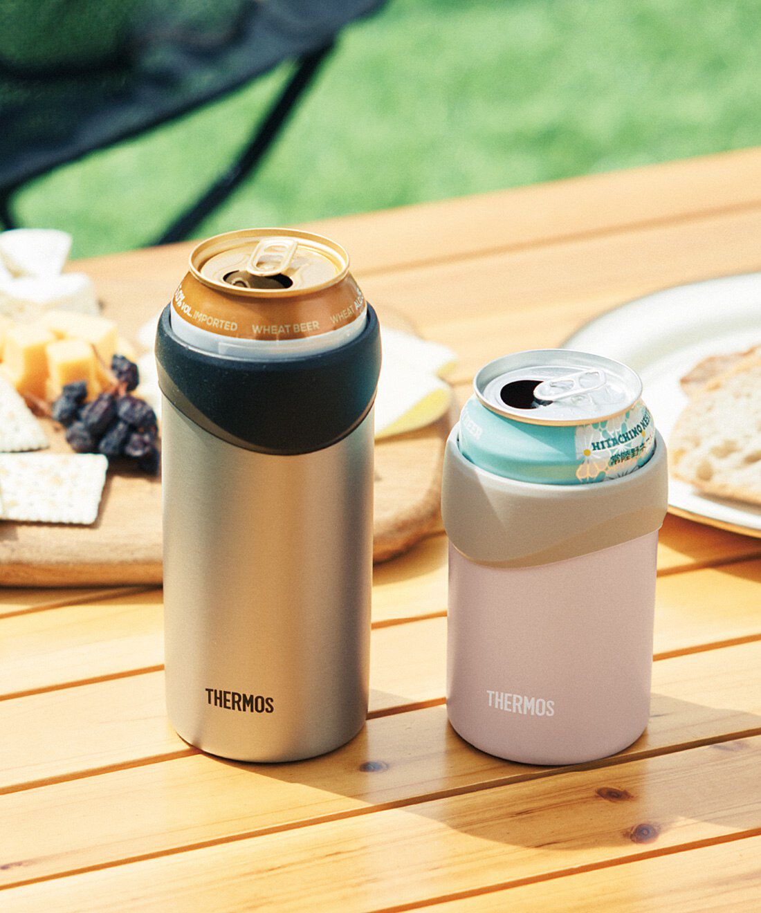 フェリシモの雑貨 Kraso|THERMOS　タンブラーにもなる保冷缶ホルダー　350ml缶用〈ベージュピンク〉