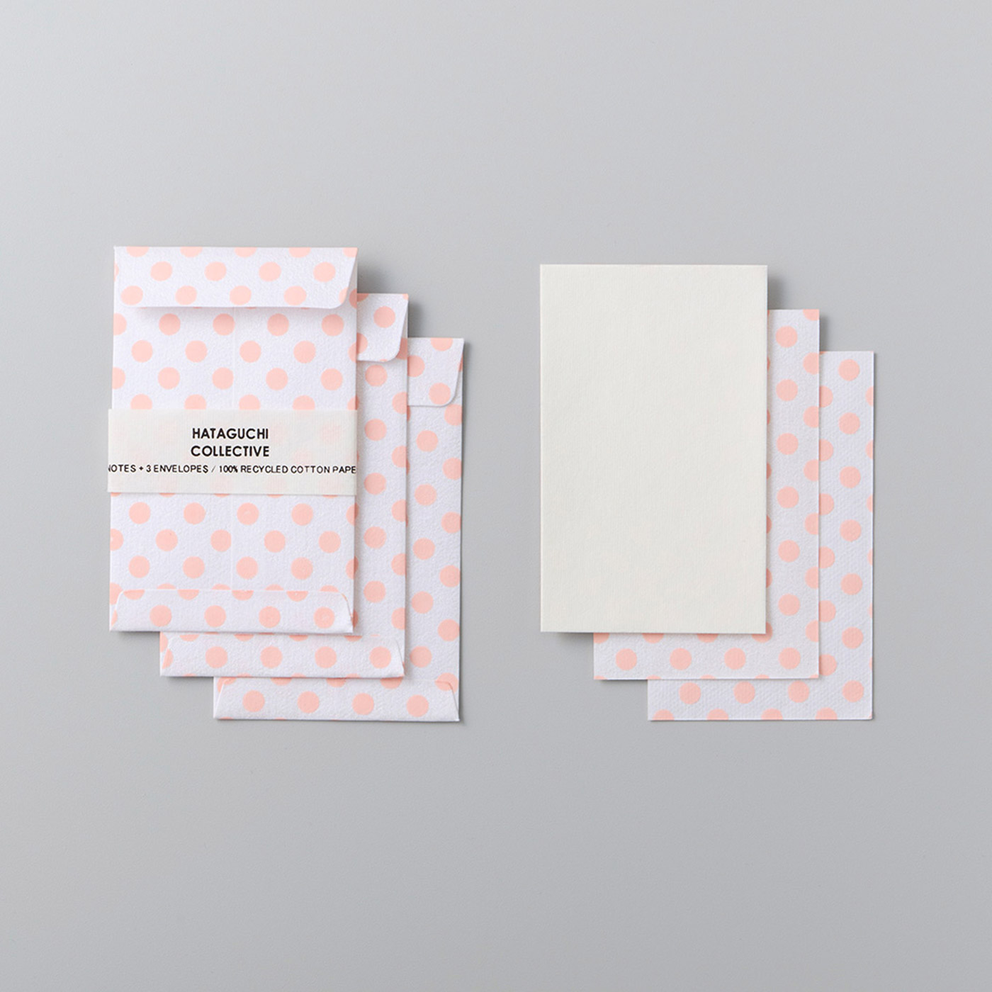 SeeMONO|インドで手作り ぽち袋＆カード３組セット〈DOTS PINK〉