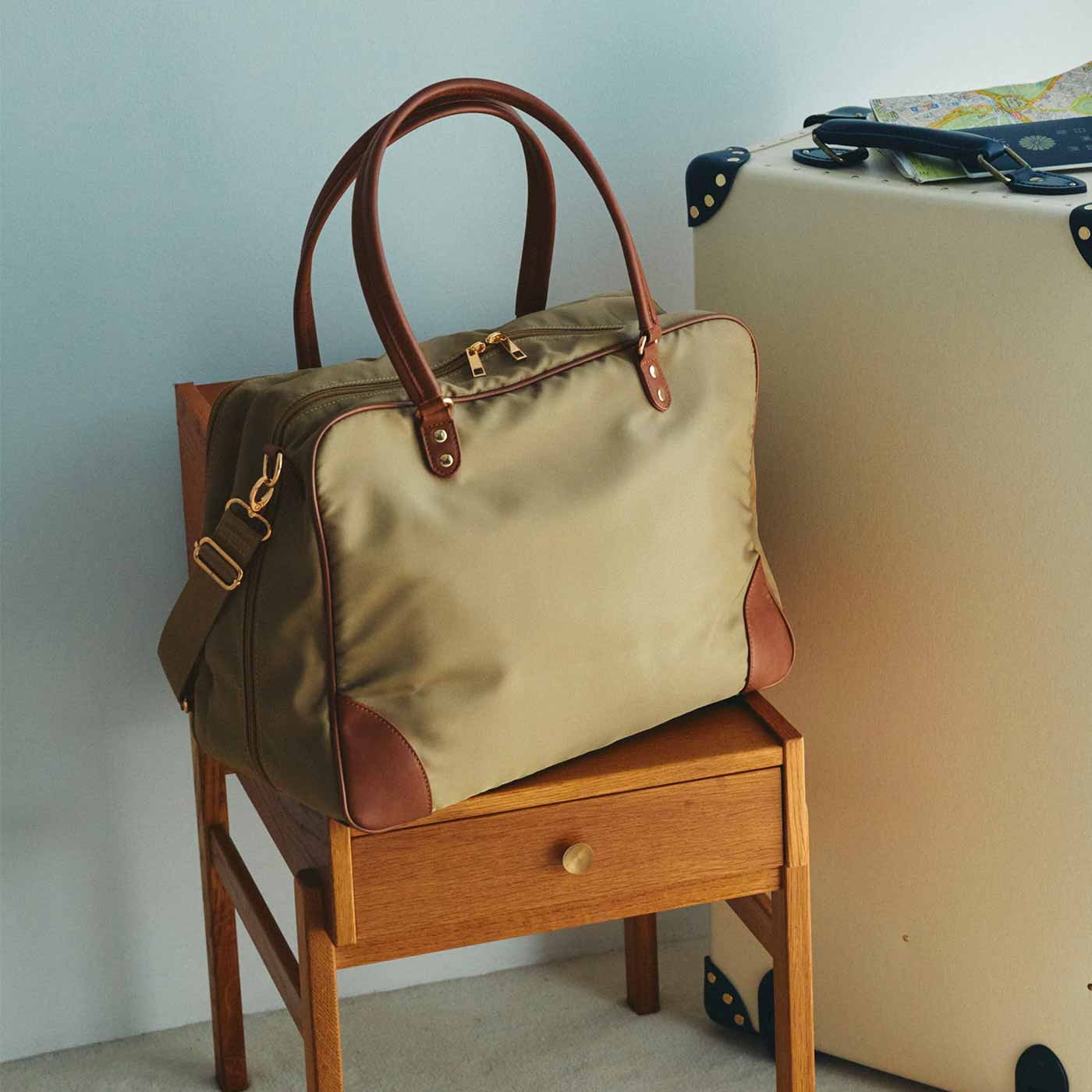 L'AMIPLUS［ラミプリュス］|きれいめ上品なガバッとトラベルボストンバッグ