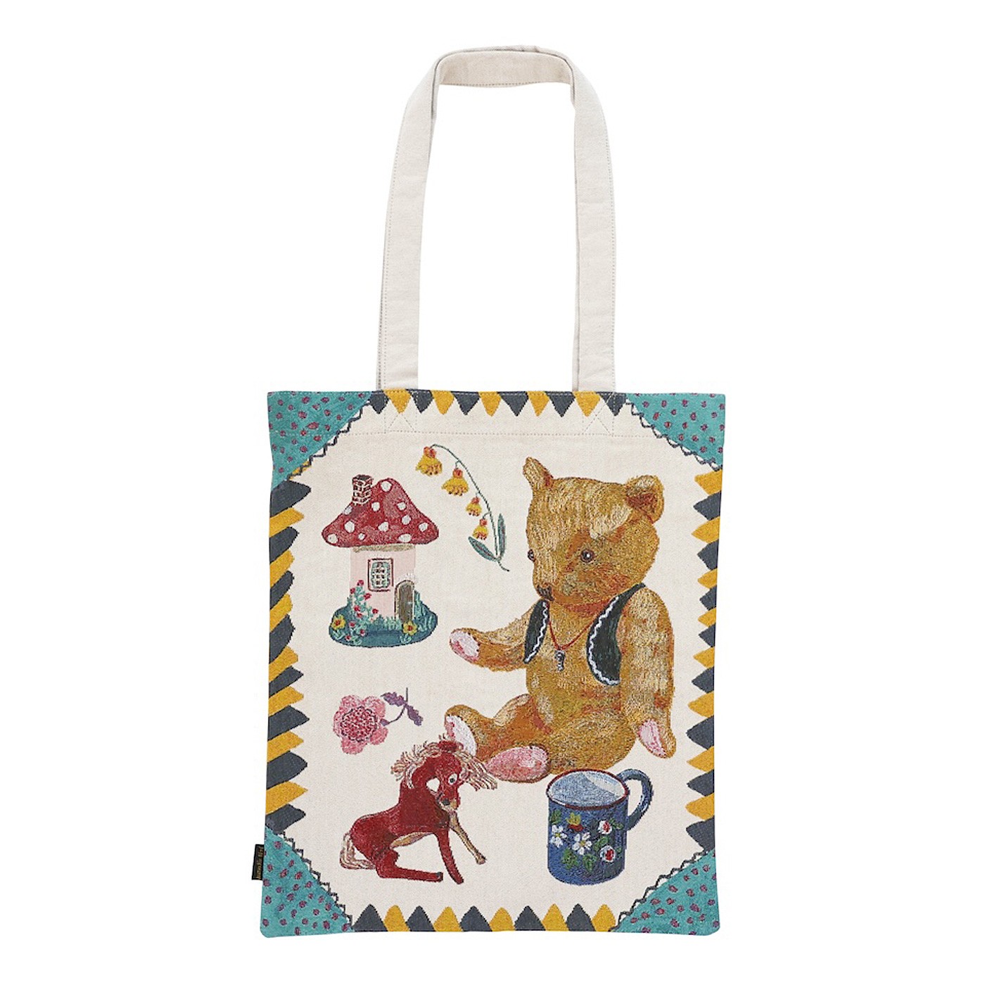 フェリシモの雑貨 Kraso|〈Nathalie Lete〉Rectangle tote bag Bear＆House
